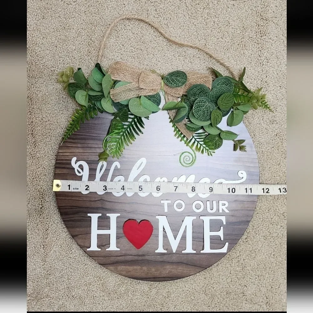 Welcome to Our Home Sign/Wall or Door Hanging